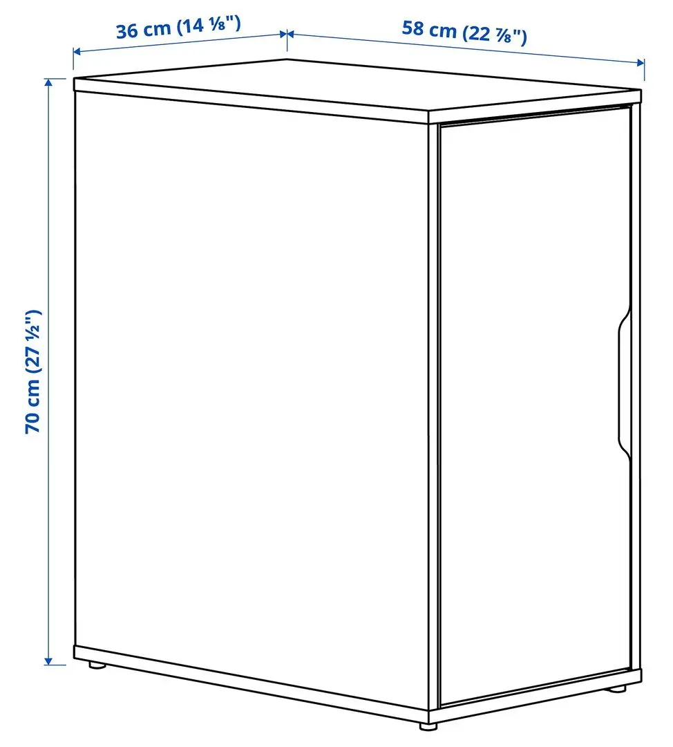 Тумба Ikea Alex 36x70 (Белая Морилка/Под Дуб)