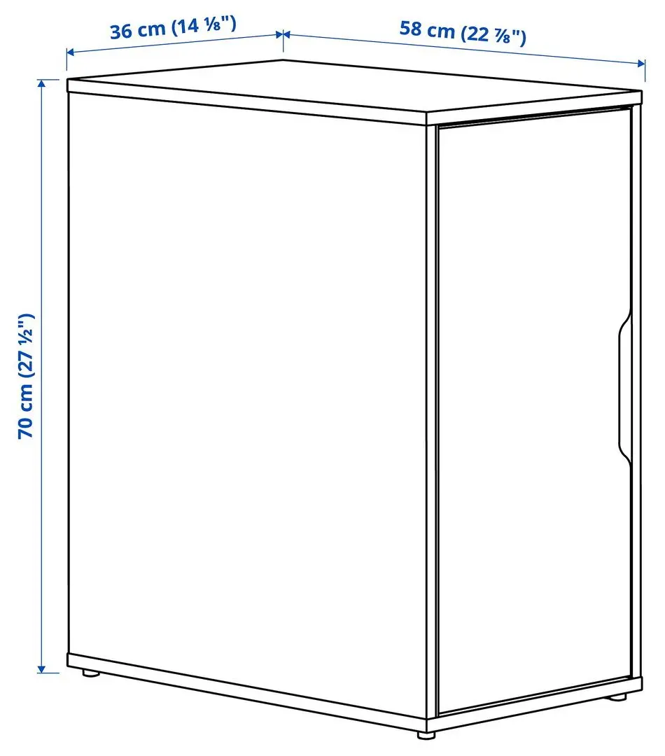 Тумба Ikea Alex 36x70 (Белый)