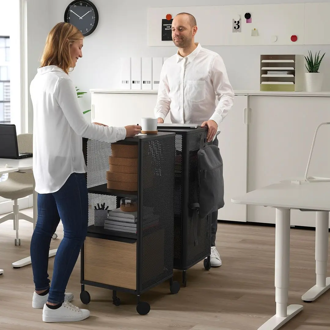 Tumba Ikea Bekant cu rotile/plasa de sarma 41x101 (Negru) - 6