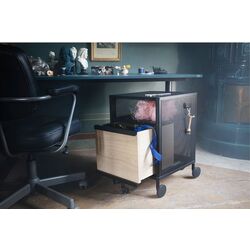 Tumba Ikea Bekant cu rotile/plasa de sarma 41x101 (Negru) Thumb