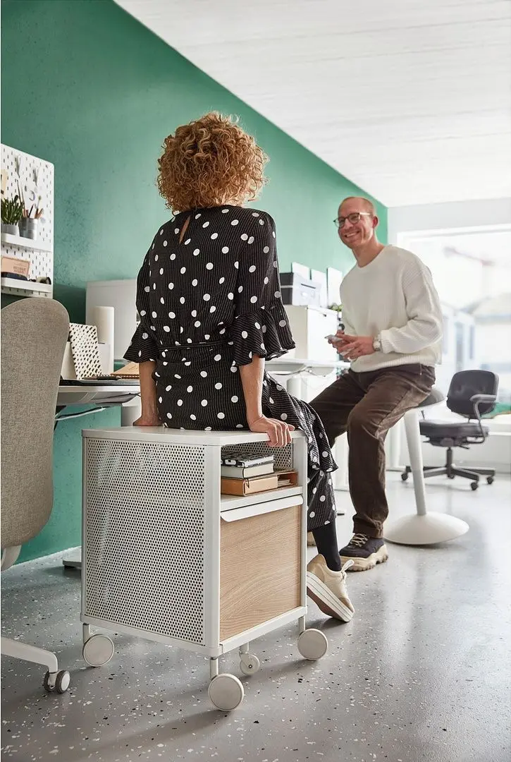 Tumba Ikea Bekant cu rotile/plasa de sarma 41x61 (Alb) - 5