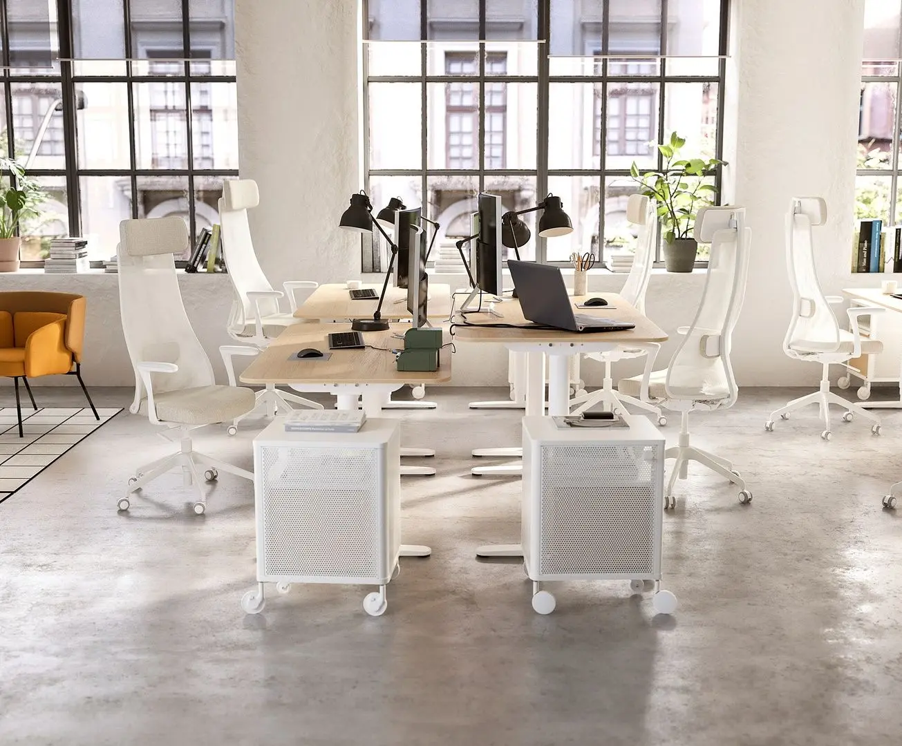 Tumba Ikea Bekant cu rotile/plasa de sarma 41x61 (Alb) - 6