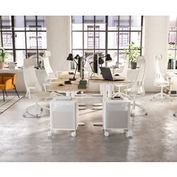 Tumba Ikea Bekant cu incuietoare/plasa de sarma/4 roti 41x61 (Alb) Thumb