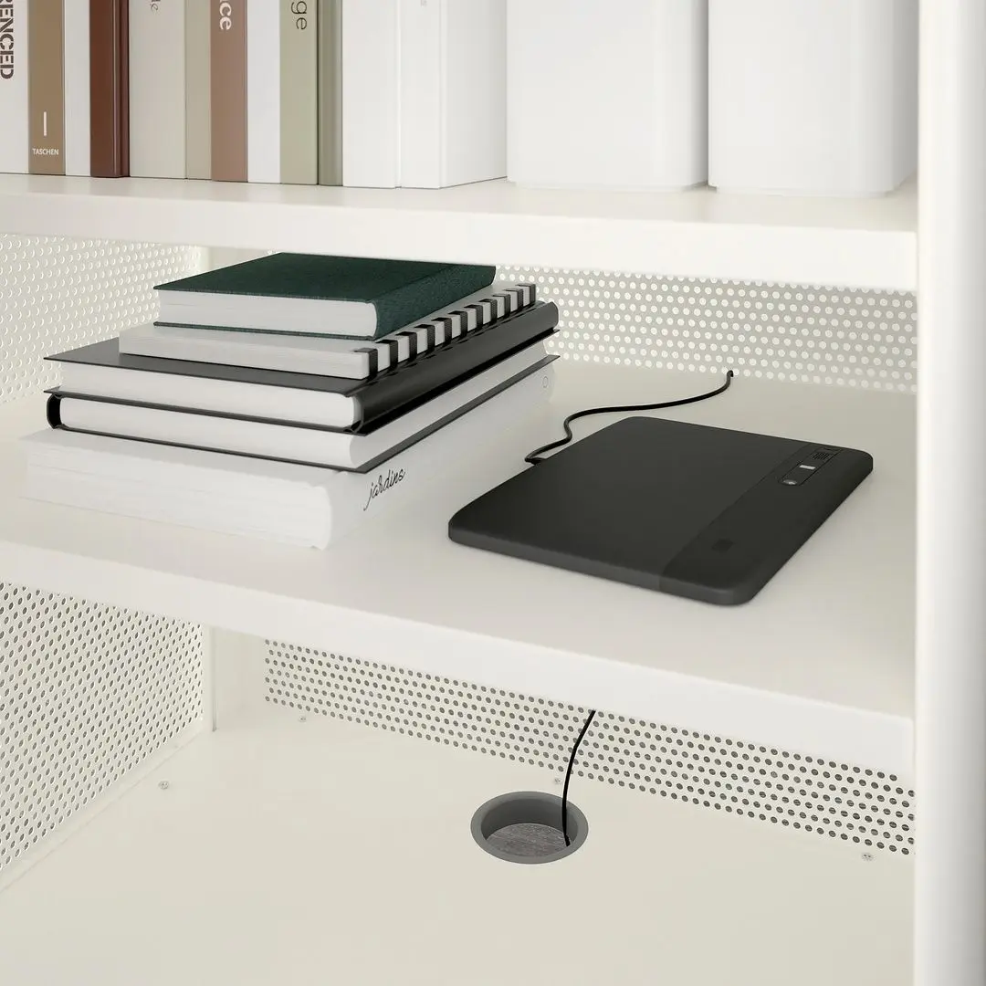 Tumba Ikea Bekant cu incuietoare/plasa de sarma/4 roti 61x101 (Alb) - 7