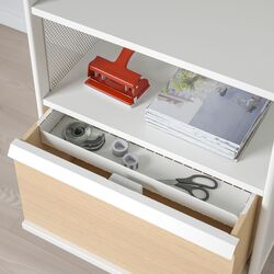 Tumba Ikea Bekant cu incuietoare/plasa de sarma/4 roti 61x101 (Alb) Thumb