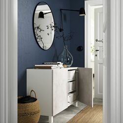 Tumba Ikea Besta cu usi 120x42x74 (Alb Kallviken/Gri Aspect Beton) Thumb