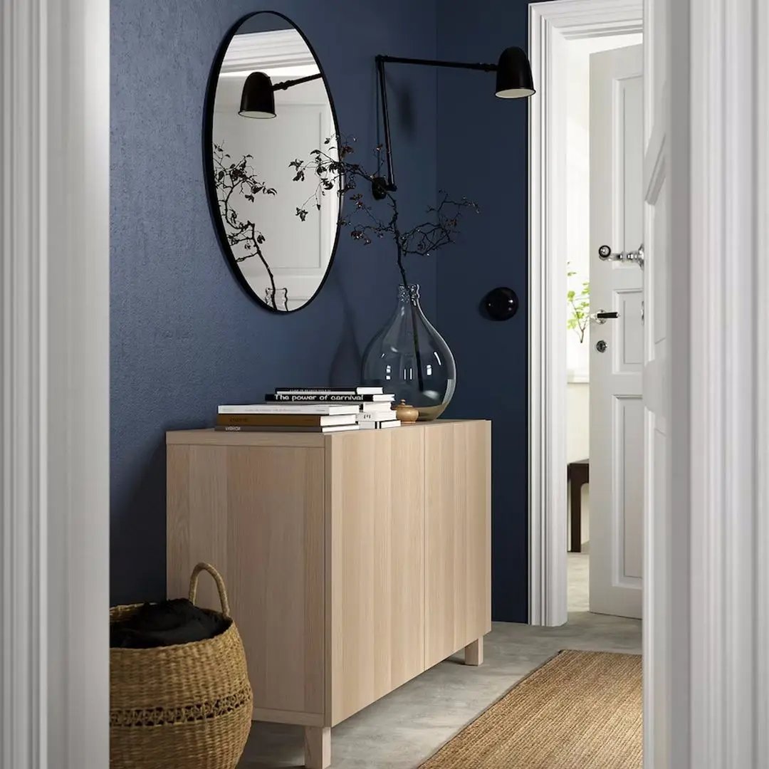 Tumba Ikea Besta cu usi 120x42x74 (Aspect Stejar Antichizat/Lappviken/Stubbarp/Aspect Stejar Antichizat) - 5