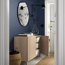 Tumba Ikea Besta cu usi 120x42x74 (Aspect Stejar Antichizat/Lappviken/Stubbarp/Aspect Stejar Antichizat) Thumb