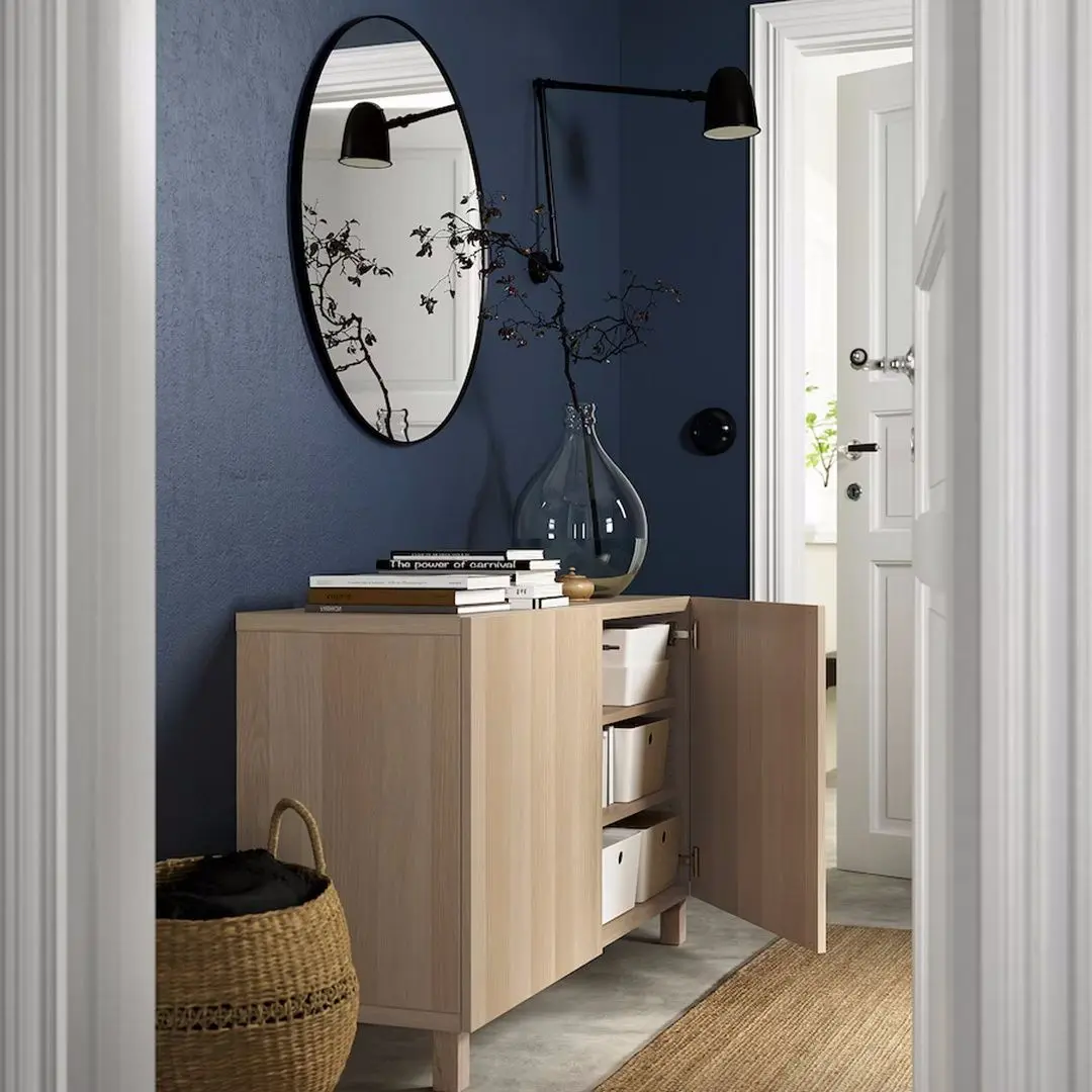 Tumba Ikea Besta cu usi 120x42x74 (Aspect Stejar Antichizat/Lappviken/Stubbarp/Aspect Stejar Antichizat) - 4