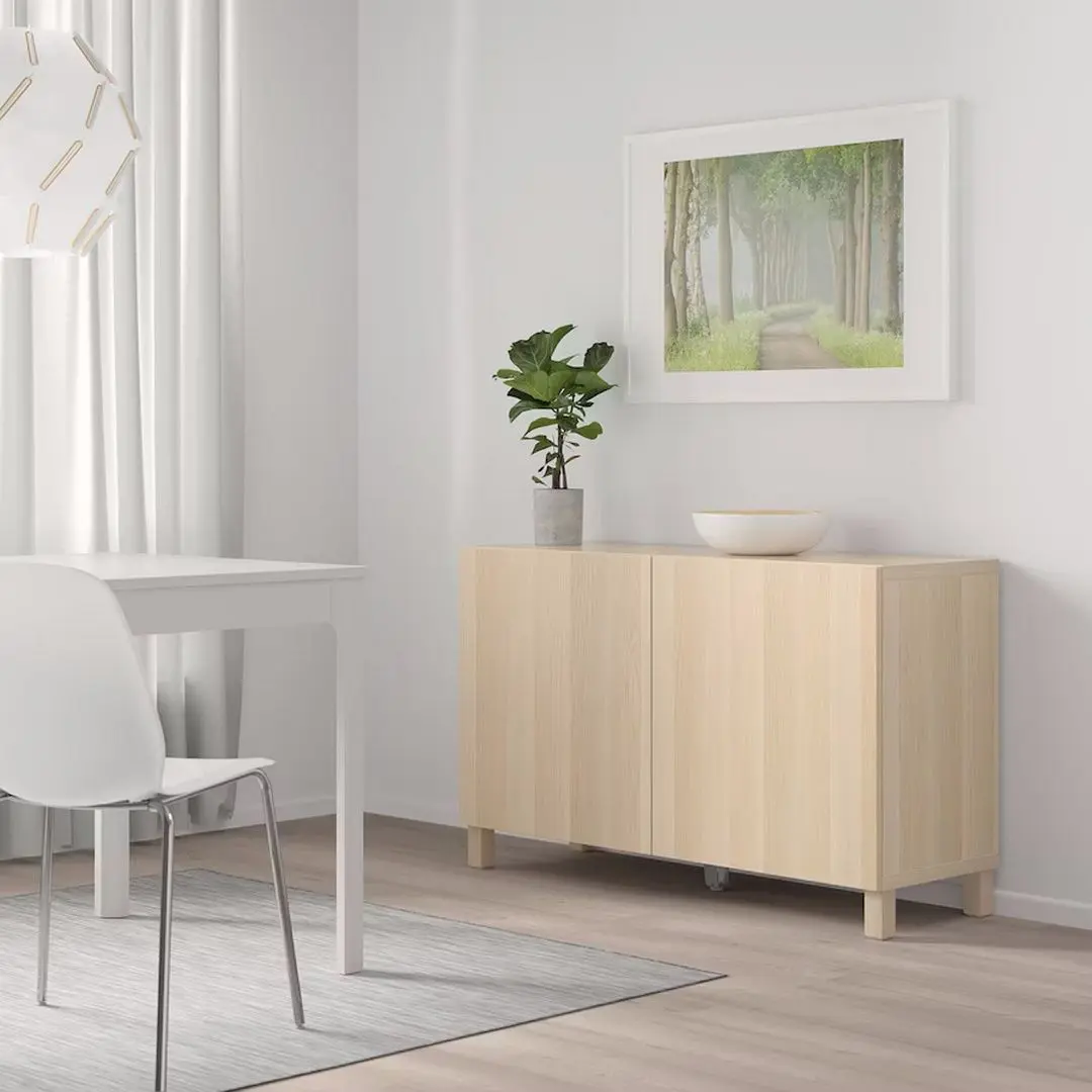 Tumba Ikea Besta cu usi 120x42x74 (Aspect Stejar Antichizat/Lappviken/Stubbarp/Aspect Stejar Antichizat) - 3