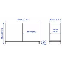Tumba Ikea Besta cu usi 120x42x74 (Aspect Stejar Antichizat/Lappviken/Stubbarp/Aspect Stejar Antichizat) Thumb