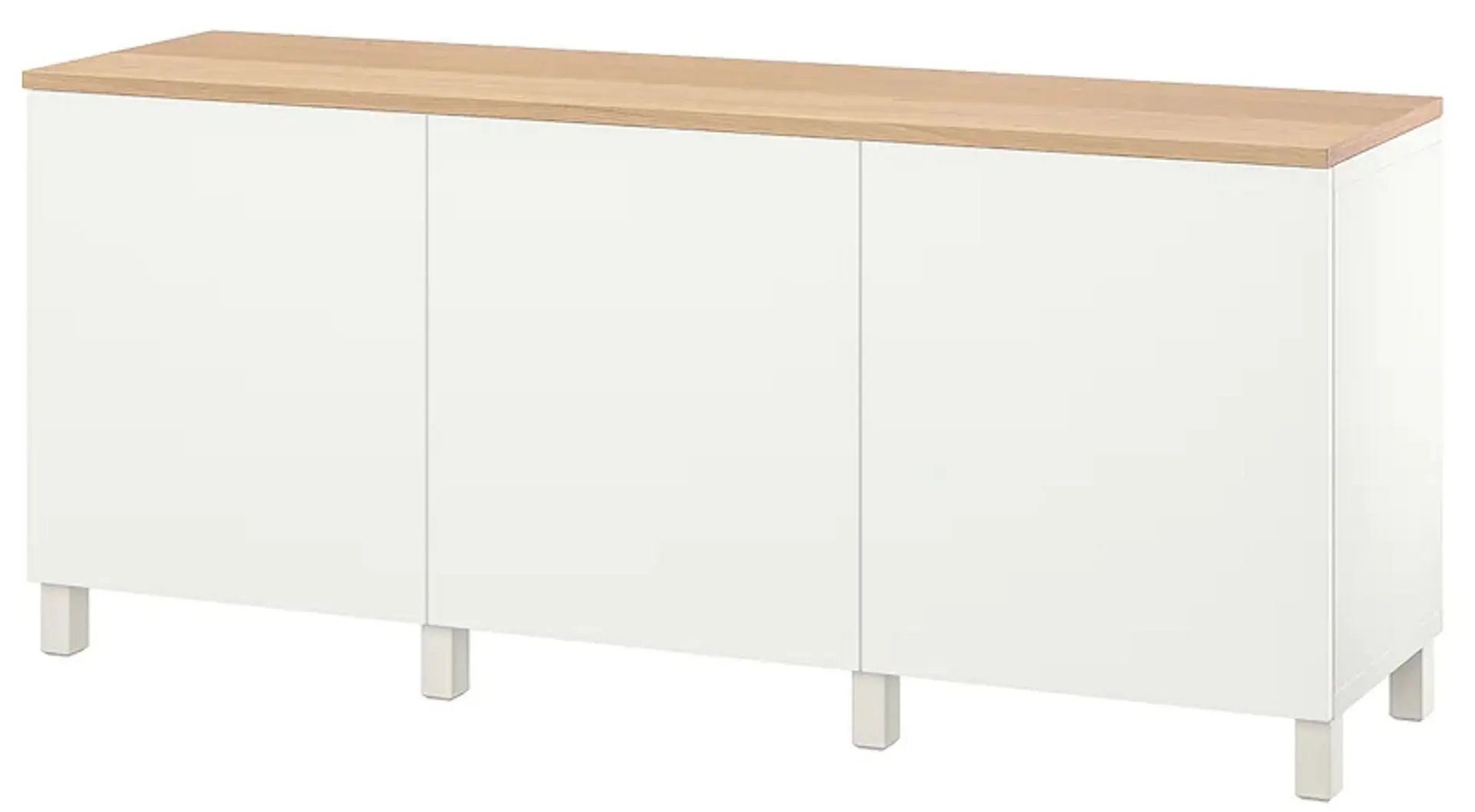 Tumba Ikea Besta cu usi 180x42x76 (Alb/Lappviken/Stubbarp Alb)