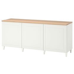 Tumba Ikea Besta cu usi 180x42x76 (Alb/Smeviken/Kabbarp Alb)