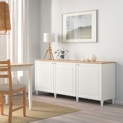 Tumba Ikea Besta cu usi 180x42x76 (Alb/Smeviken/Kabbarp Alb) Thumb
