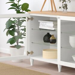Bufet Ikea Besta/Ostvik/Kabbarp usi/sticla 180x42x76 (Alb) Thumb
