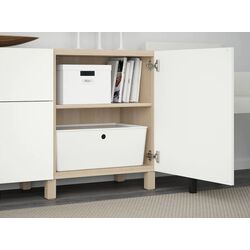 Tumba Ikea Besta cu sertare 180x40x74 (Aspect Stejar Antichizat/Lappviken Alb) Thumb