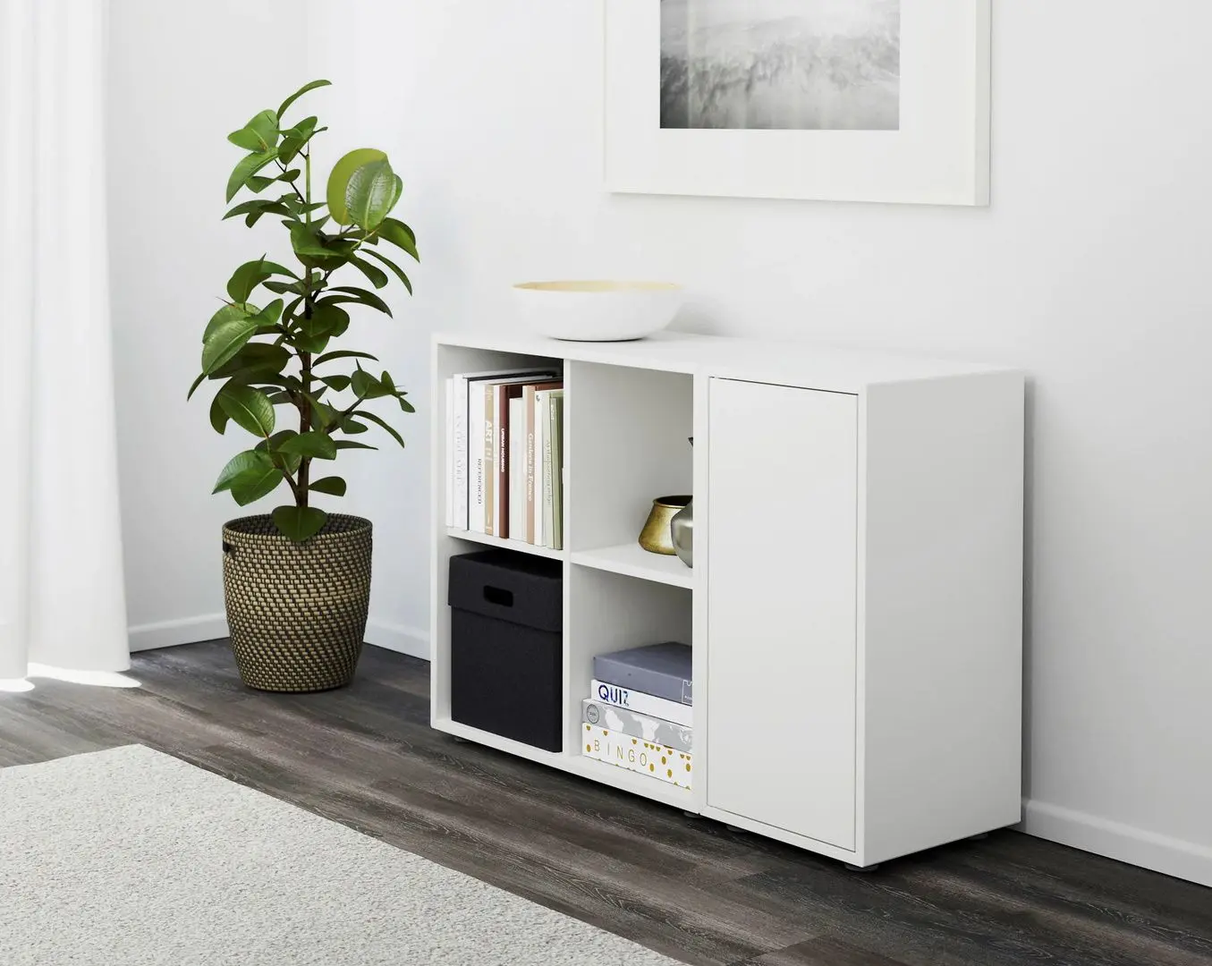 Etajera Ikea Eket 105x35x72 (Alb)