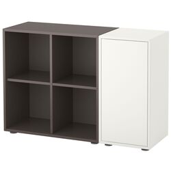 Стеллаж Ikea Eket 105x35x72 (Белый/Темно-серый)