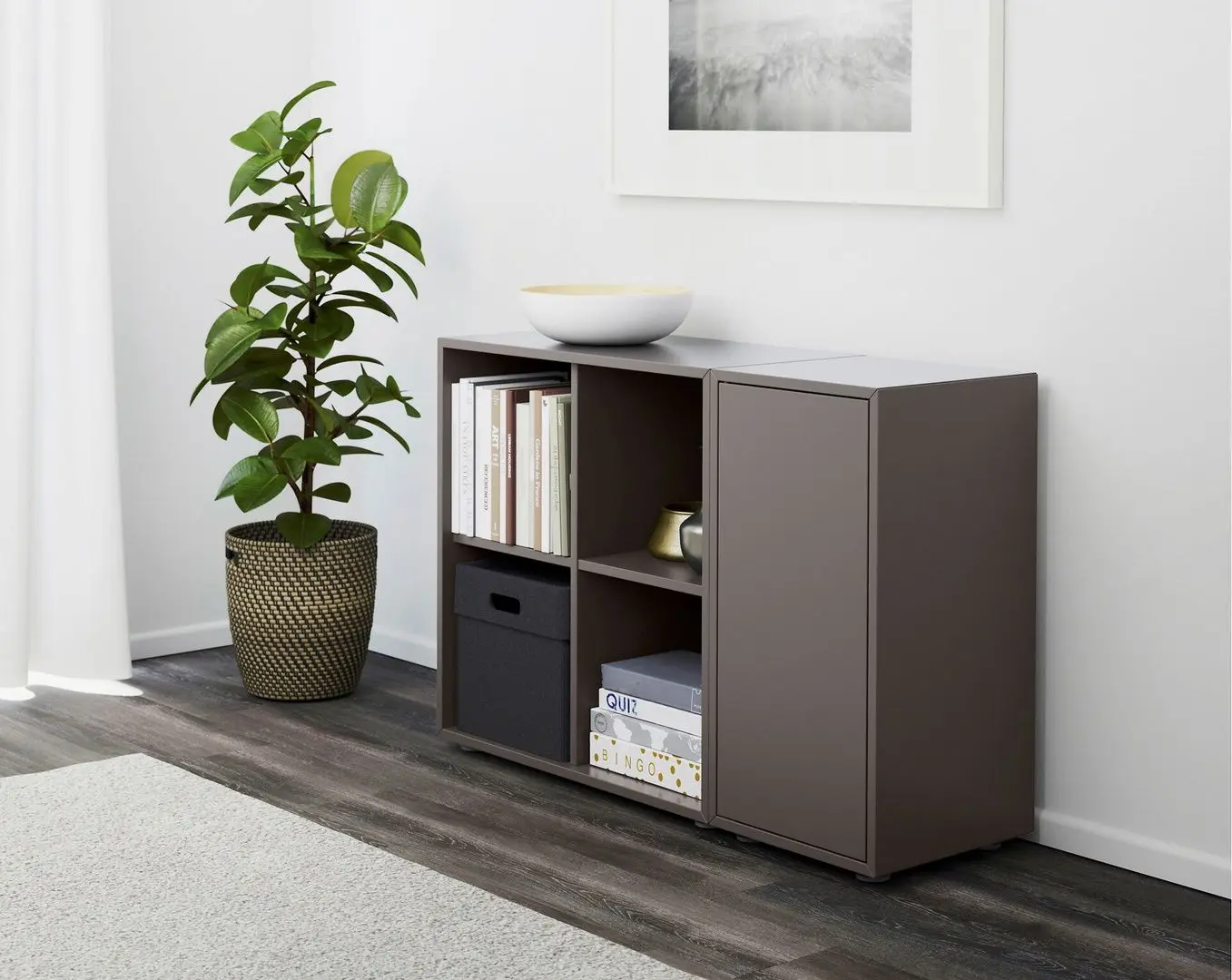 Стеллаж Ikea Eket 105x35x72 (Темно-серый)