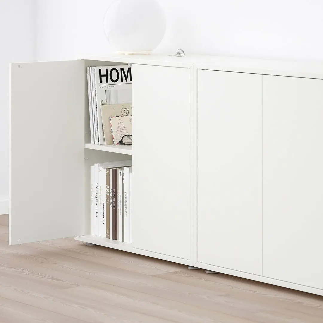 Etajera combinata Ikea Eket 280x35x72 (Alb)