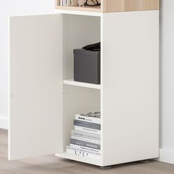 Tumba Ikea Eket 35x35x107 (Alb/Aspect Stejar Antichizat) Thumb
