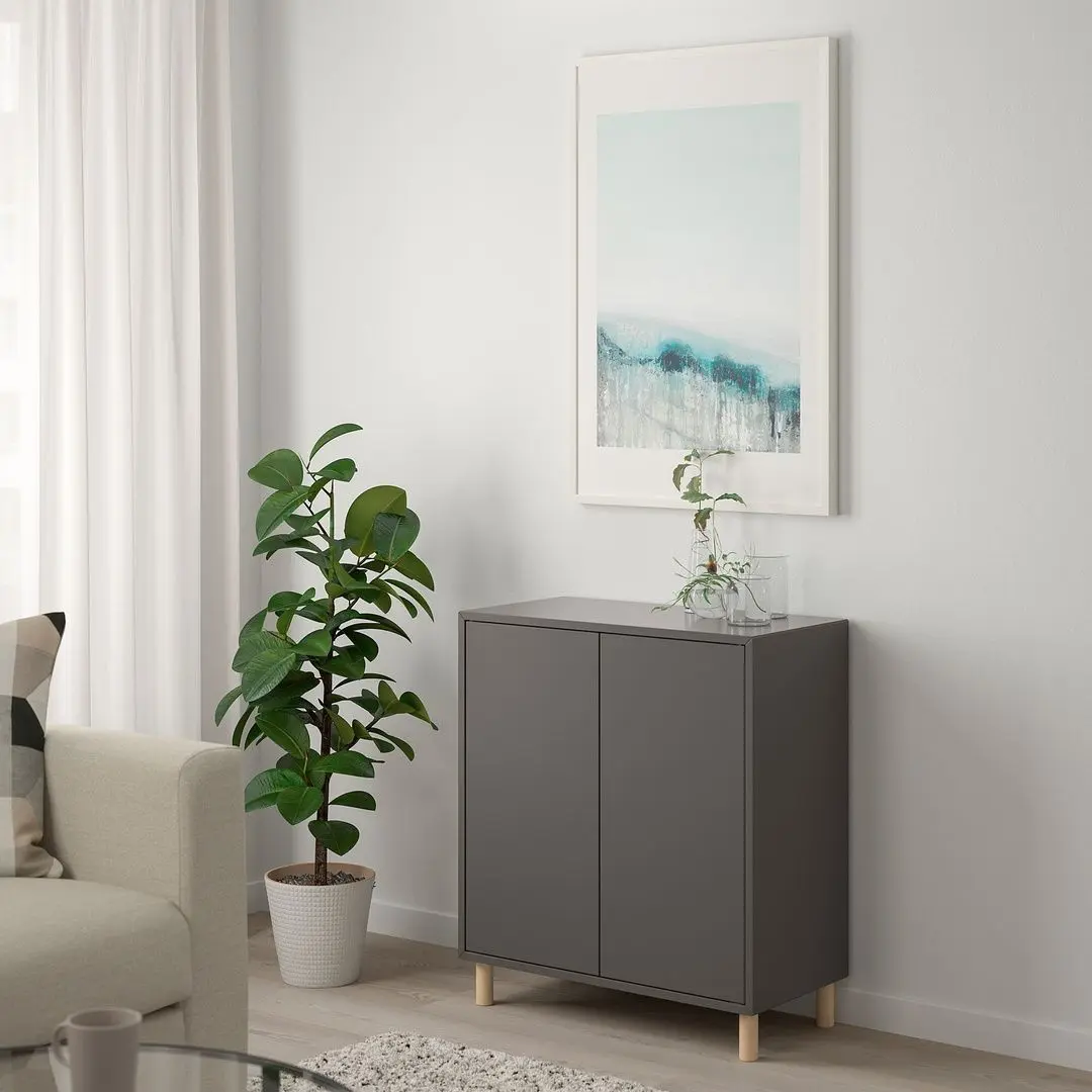 Tumba Ikea Eket 70x35x80 (Gri Inchis/Lemn)