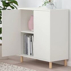 Tumba Ikea Eket cu picioare/lemn 70x35x80 (Alb) Thumb