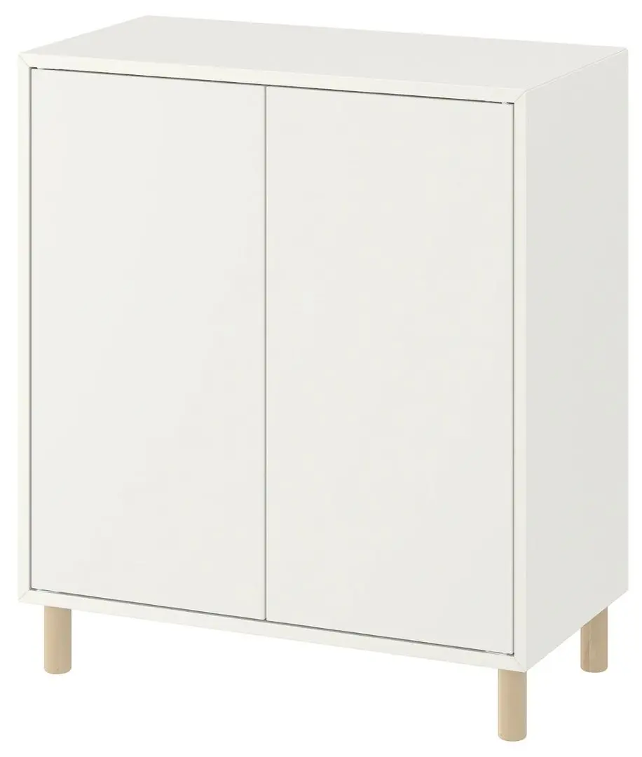 Tumba Ikea Eket cu picioare/lemn 70x35x80 (Alb)