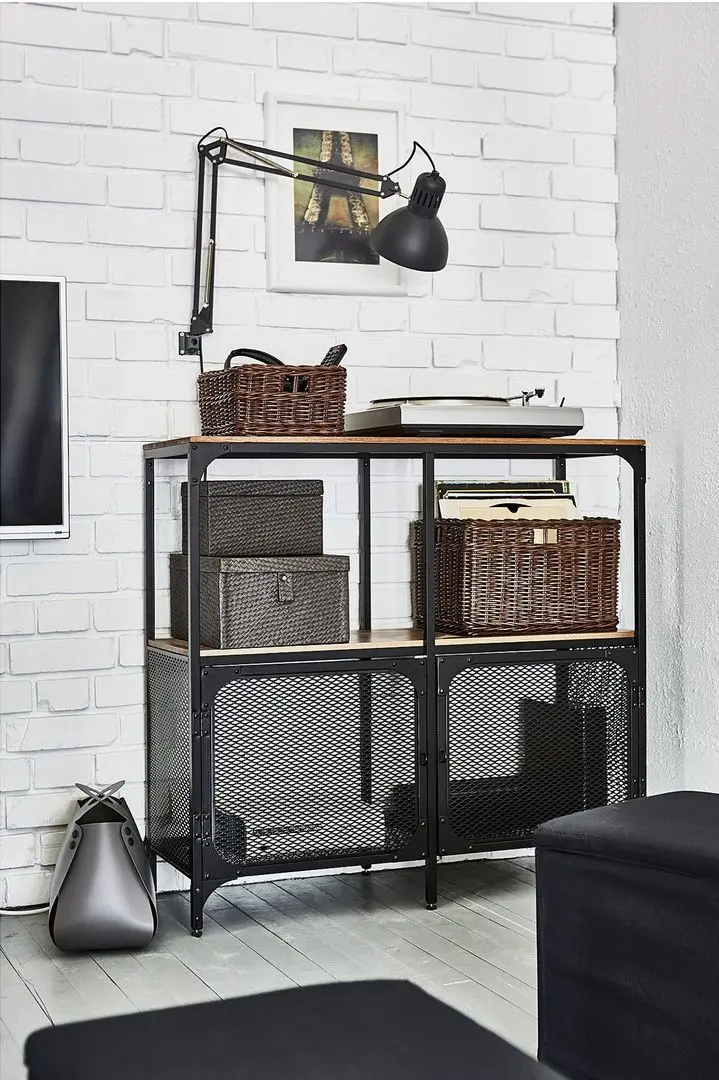 Etajera Ikea Fjallbo 100x95 (Negru)