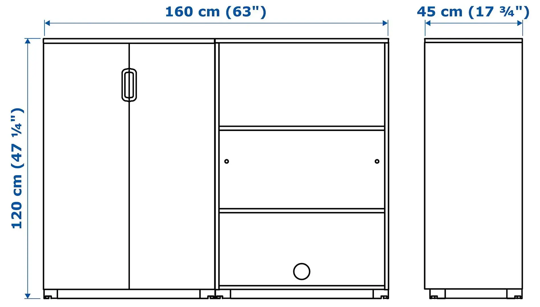 Tumba Ikea Galant 160x120 (Alb)