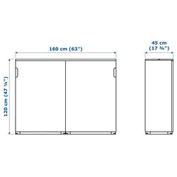 Tumba Ikea Galant usi glisante 160x120 (Furnir Frasin Vopsit Negru) Thumb