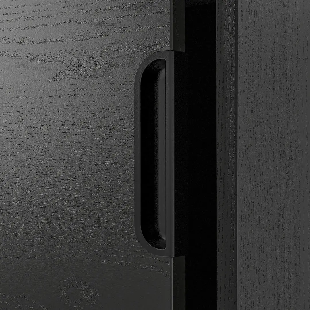 Tumba Ikea Galant usi glisante 320x120 (Furnir Frasin Vopsit Negru)