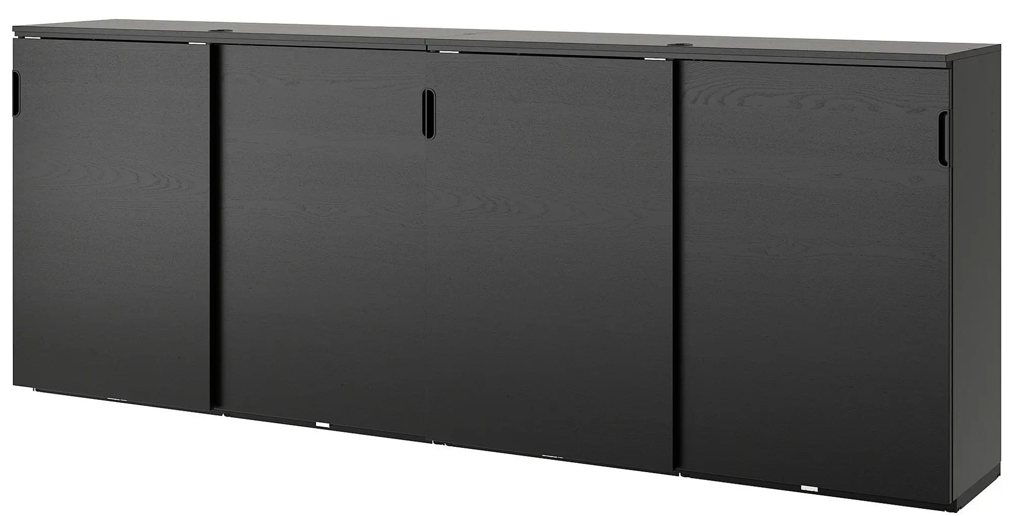 Tumba Ikea Galant usi glisante 320x120 (Furnir Frasin Vopsit Negru)