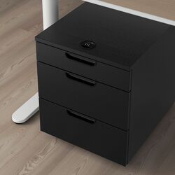 Tumba cu rotile Ikea Galant cu rotile 45x55 (Furnir frasin/Negru) Thumb