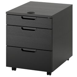 Tumba cu rotile Ikea Galant cu rotile 45x55 (Furnir frasin/Negru)