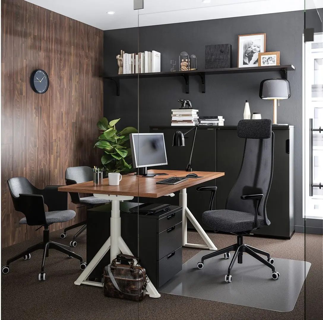 Tumba cu rotile Ikea Galant cu rotile 45x55 (Furnir frasin/Negru)