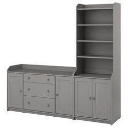 Книжный шкаф Ikea Hauga 210x46x199 (Серый) Thumb