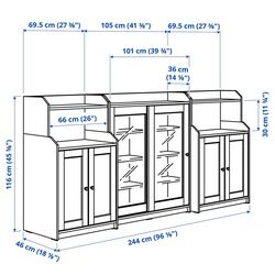 Tumba Ikea Hauga 244x46x116 (Gri) Thumb