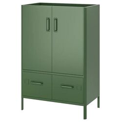 Tumba Ikea Idasen cu usi/sertare (Verde)