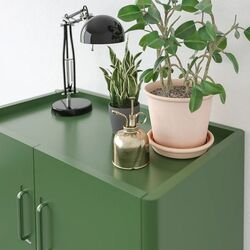 Tumba Ikea Idasen cu usi/sertare (Verde) Thumb