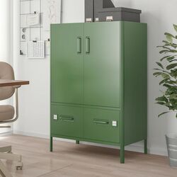 Tumba Ikea Idasen cu usi/sertare (Verde) Thumb