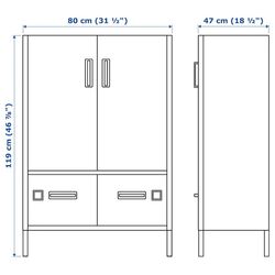Tumba Ikea Idasen cu usi/sertare (Verde) Thumb