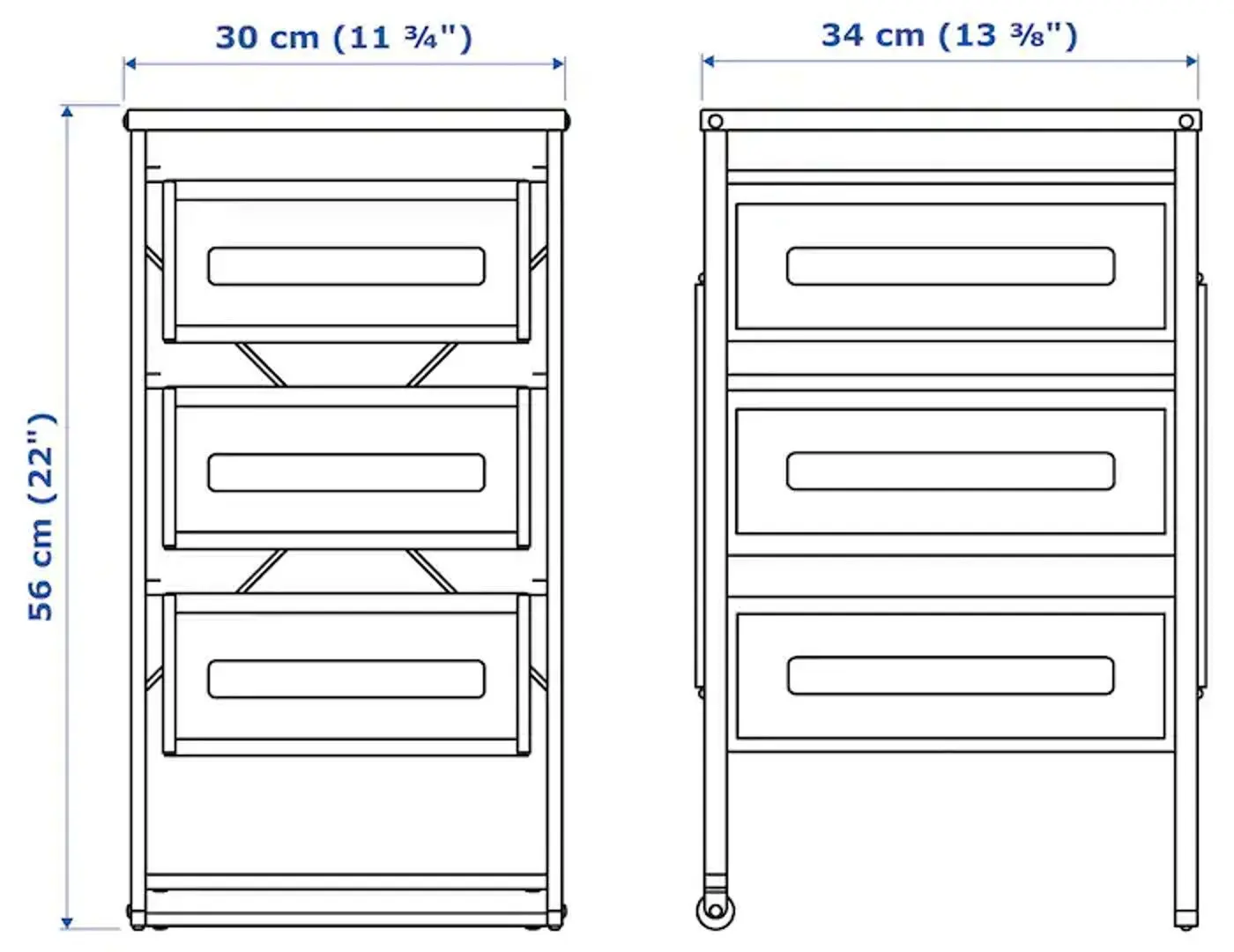 Comoda Ikea Lennart (Alb)