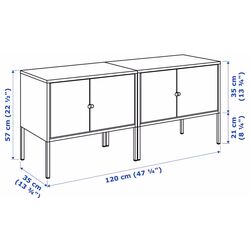 Tumba Ikea Lixhult 120x35x57 (Gri) Thumb
