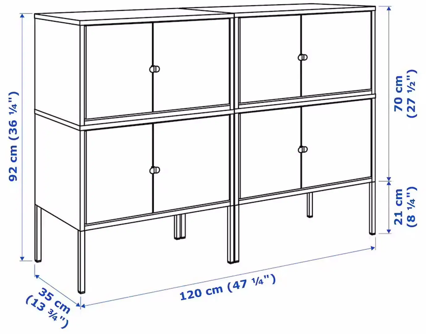 Tumba Ikea Lixhult 120x35x92 (Gri)