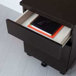 Tumba Ikea Malm cu rotile 42x59 (Negru-maro) Thumb