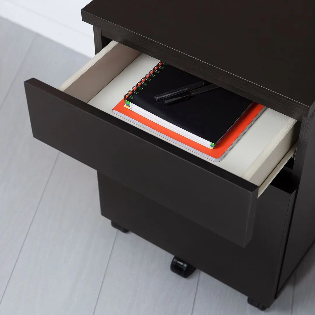 Tumba Ikea Malm cu rotile 42x59 (Negru-maro)