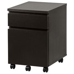 Tumba Ikea Malm cu rotile 42x59 (Negru-maro) Thumb