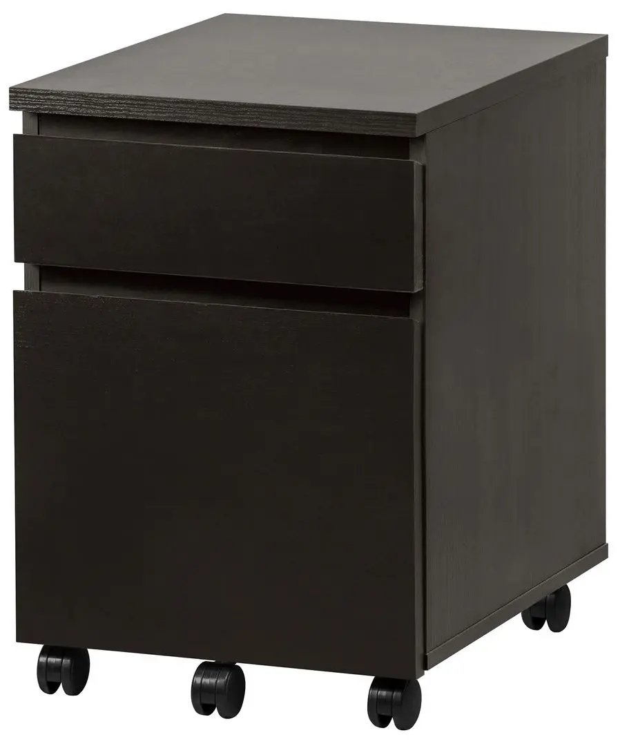 Tumba Ikea Malm cu rotile 42x59 (Negru-maro)