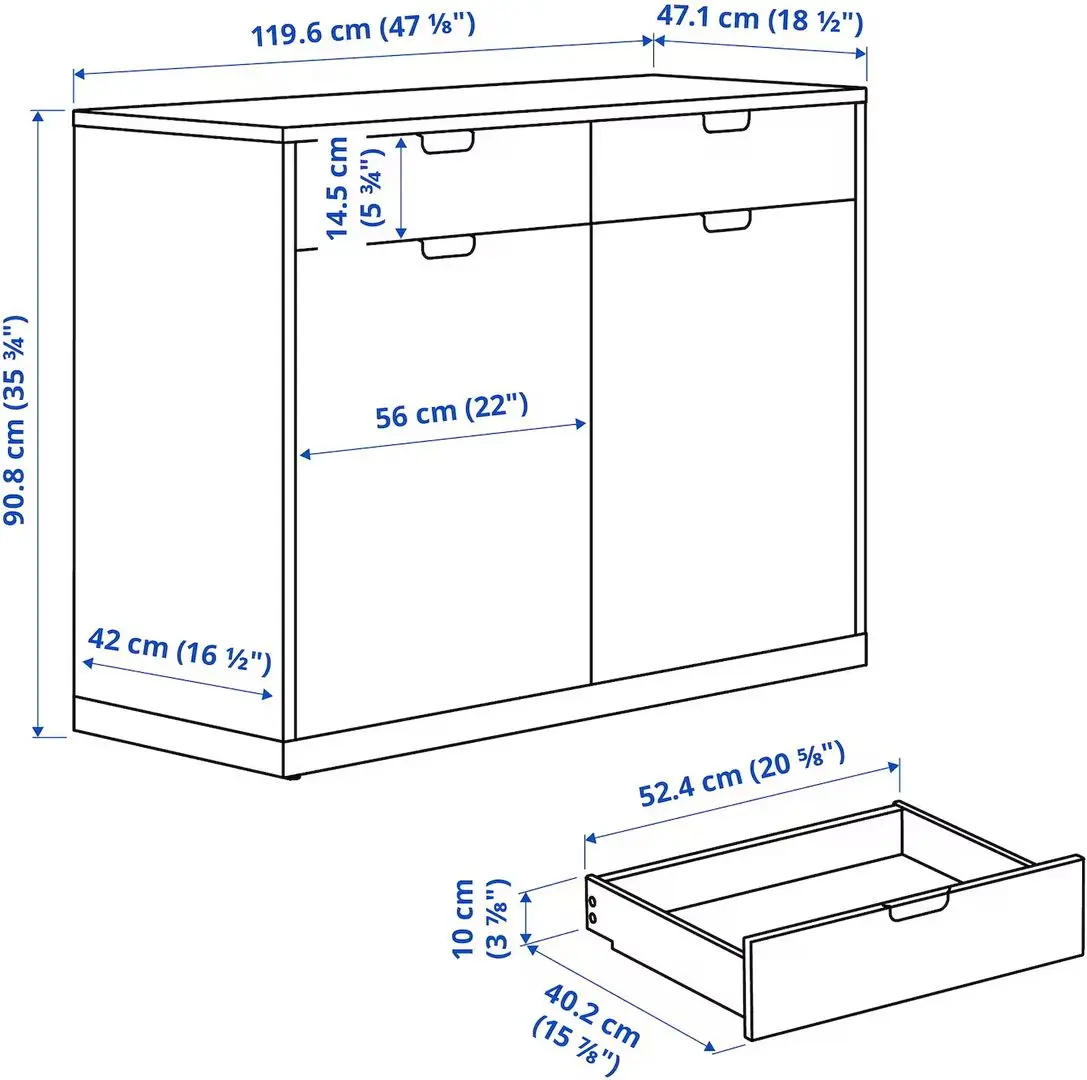 Tumba Ikea Tonstad 120x47x91 (Alb)